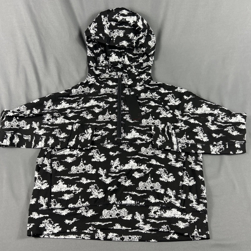 Greyson Womens Golf Hoodie Kristina 1/2 Printed Small Black Nylon
